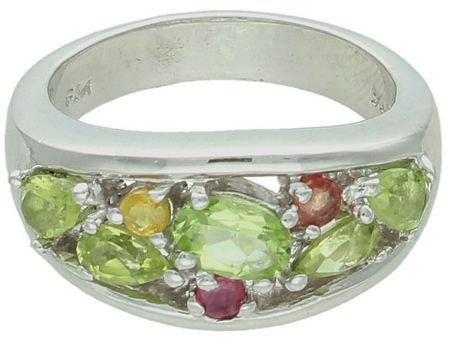 Srebrny pierścionek damski 925 z perydotem, cytryem i rubinem rozmiar 15 P 1200 5.jpg